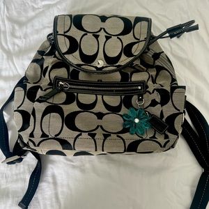 Coach Canvas Backpack - Black